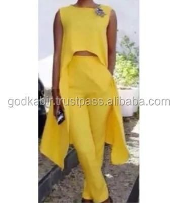 yellow designer top