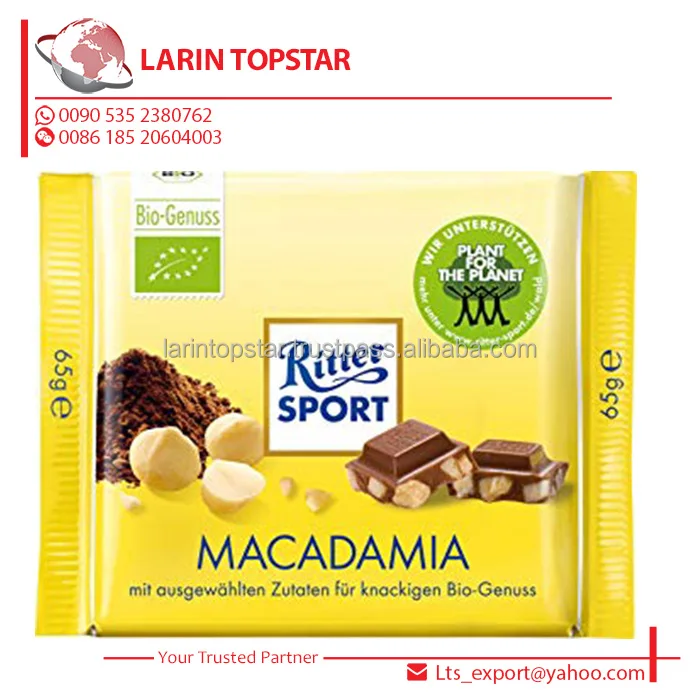 Ritter Sport Chocolate Bar Bio Macadamia 65g View Ritter Sport Ritter Sport Product Details From Larin Topstar Gida Ithalat Ihracat Sanayi Ticaret Limited Sirketi On Alibaba Com