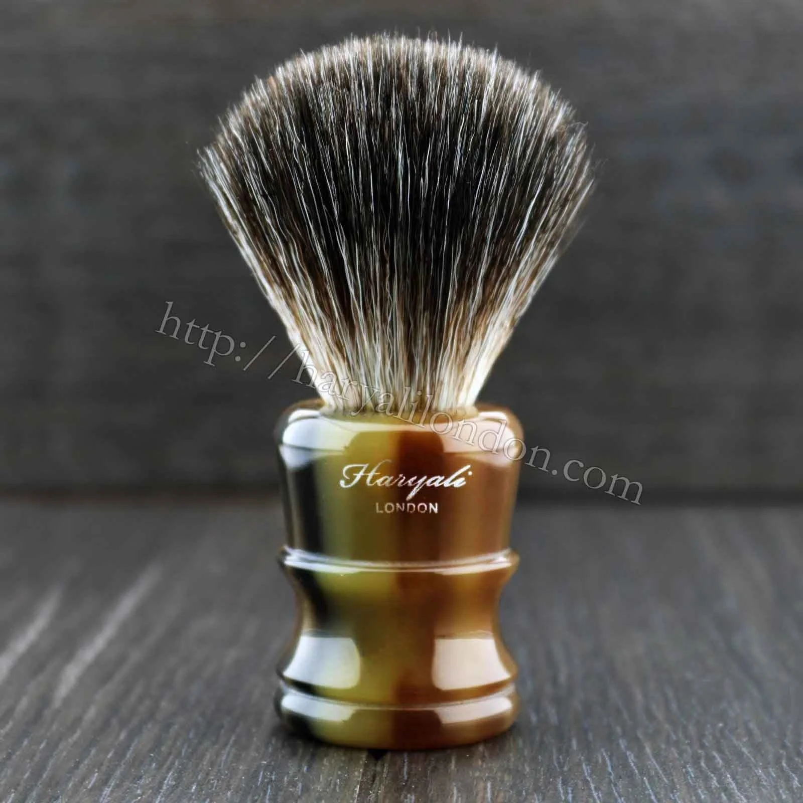 HORN Handle Men's Shaving Brush With Black Synthetic Long Lasting Fiber