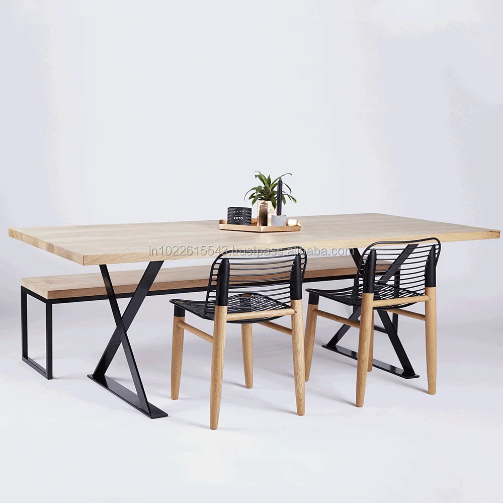 Industrial Dining Table Of Wood And Pipe For Bar Furniture Buy Industrial Wood Metal Dining Table