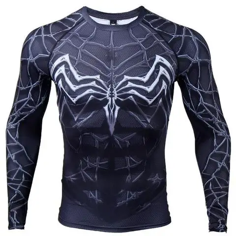 Venom-x Art Rash Guard - Long Sleeve - For Men - Fitness No-gi Bjj Gym ...