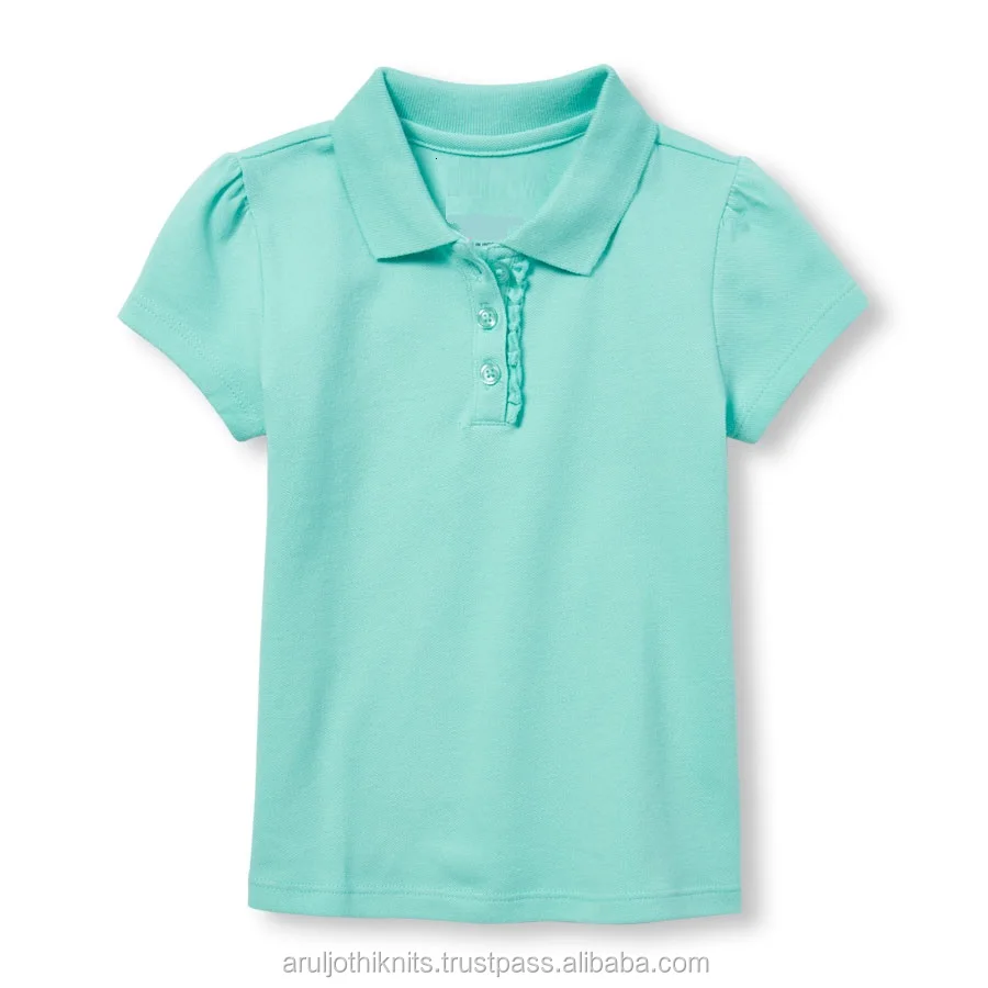 フリルの前立てとシャツの肩の女の子のポロシャツ Buy 制服ポロシャツ 女の子のポロシャツ ポロ襟女の子シャツ Product On Alibaba Com