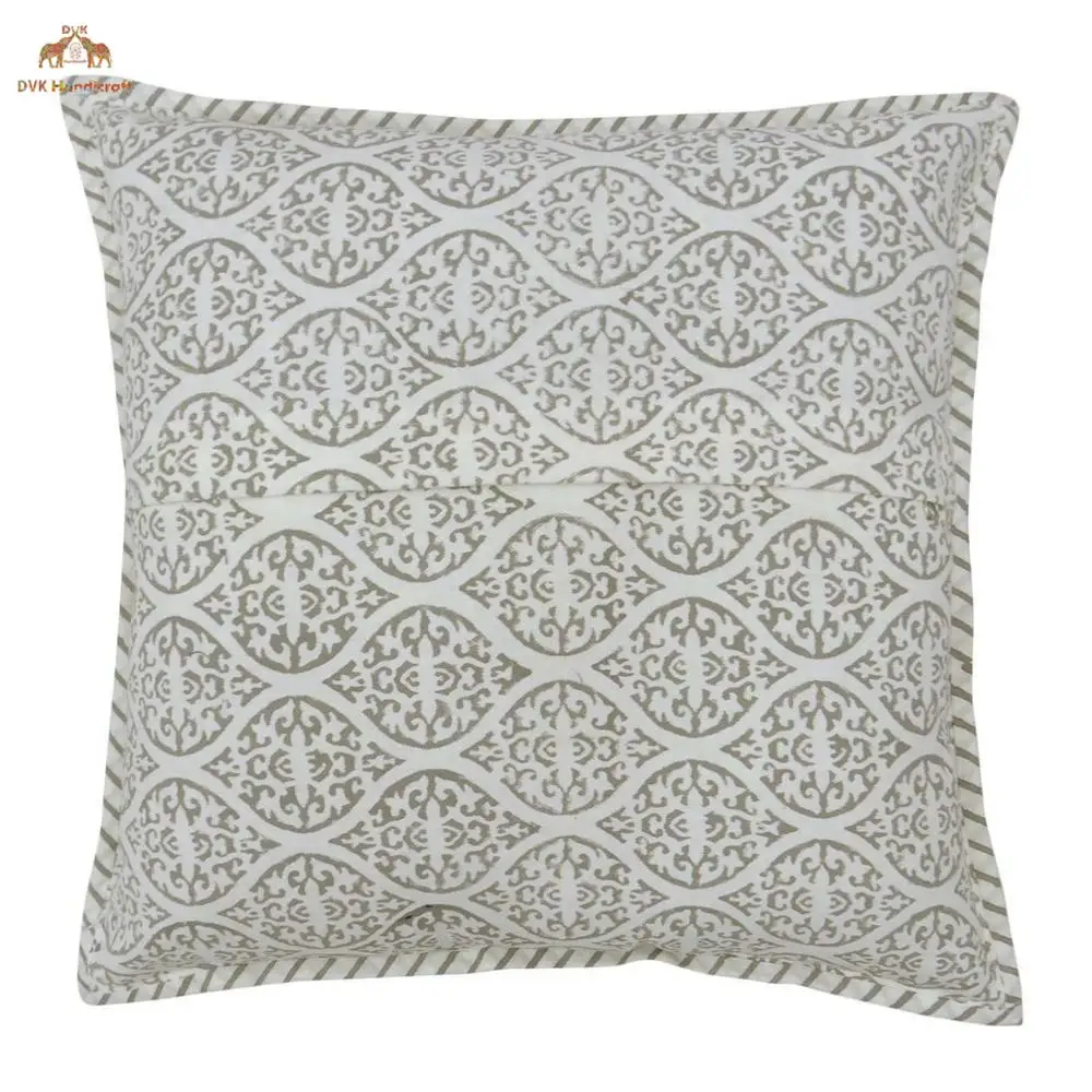 Rojo Blanco Floral colección de todos los tamaños de bloque de Mano India Impreso Cushion Covers