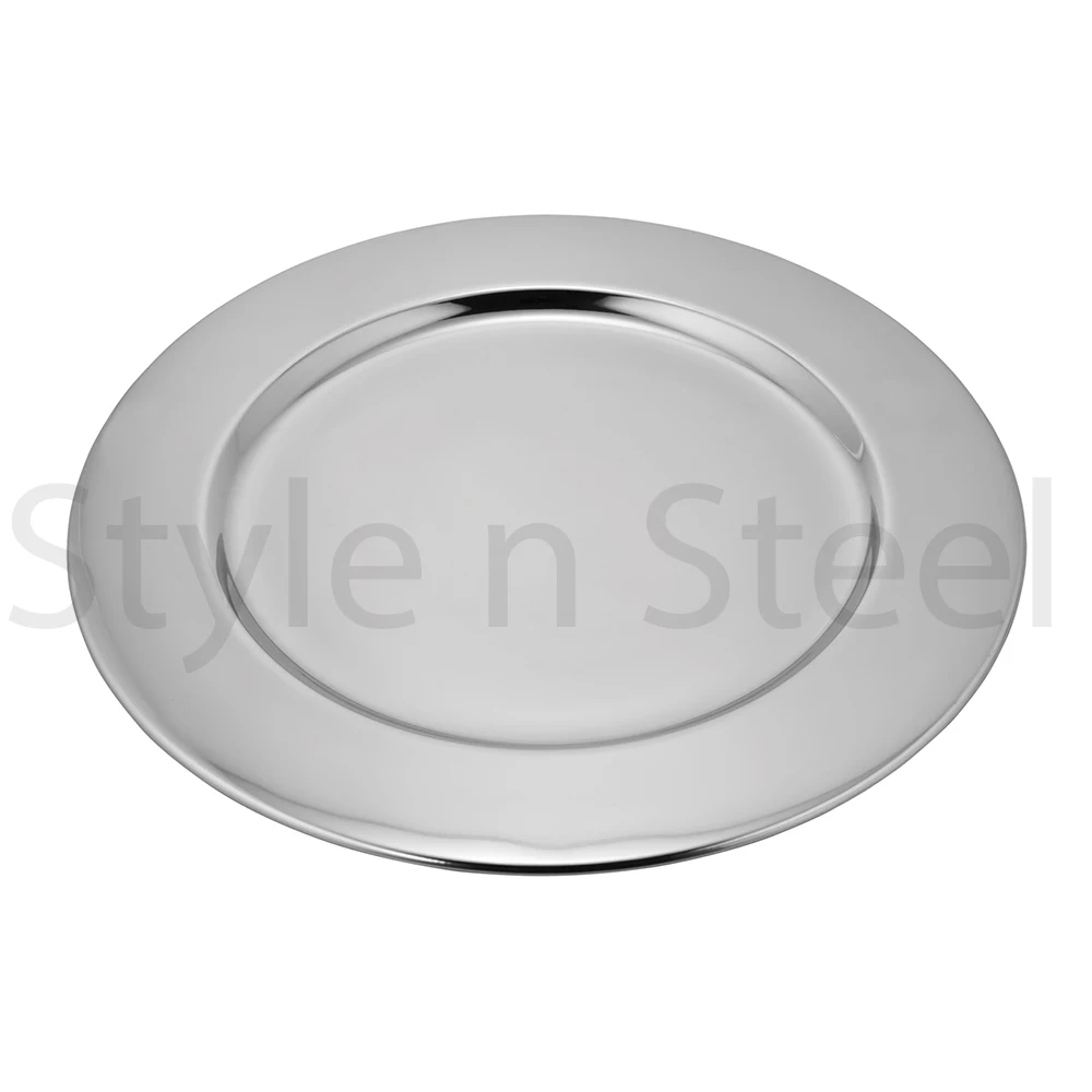 Ecofriendly Feature Metal Charger Plate Kitchenware Stainless Steel