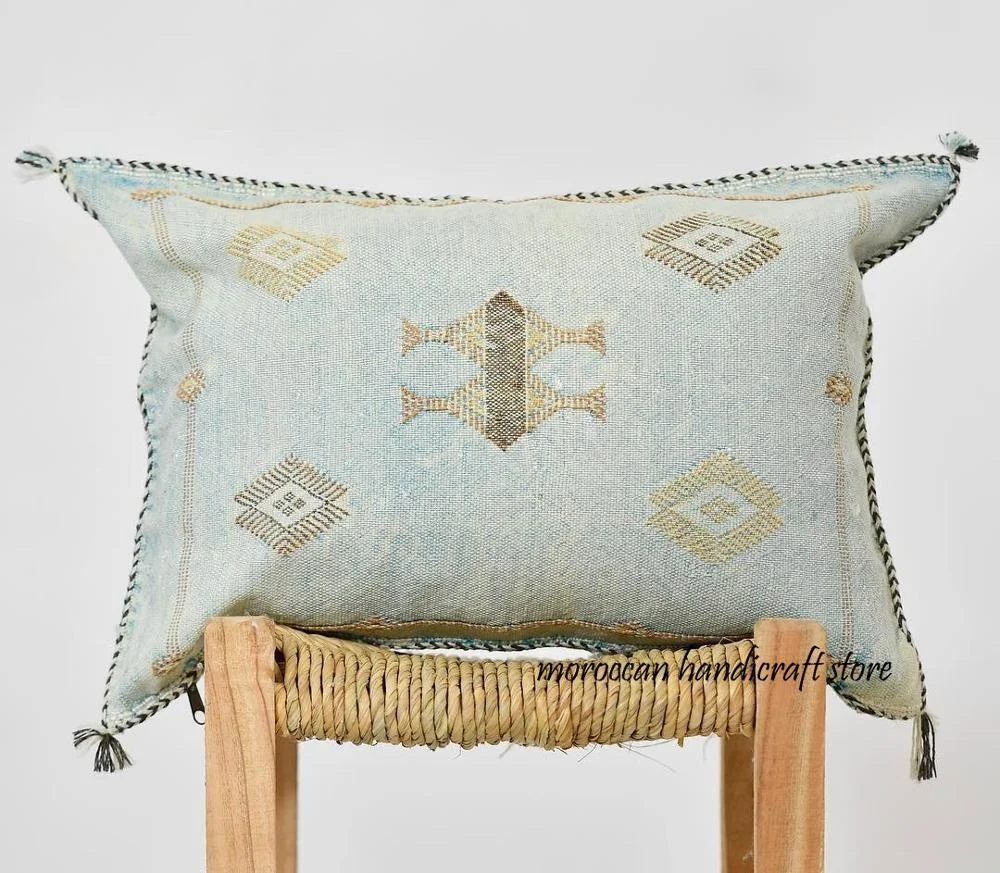 Cactus silk pillow handmade sabra pillow Moroccan cushion sofa decorative pillow 