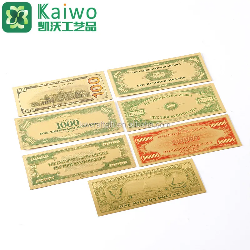 Statue of Liberty Image One Million Dollars Bill US $ Gold Money Banknote
