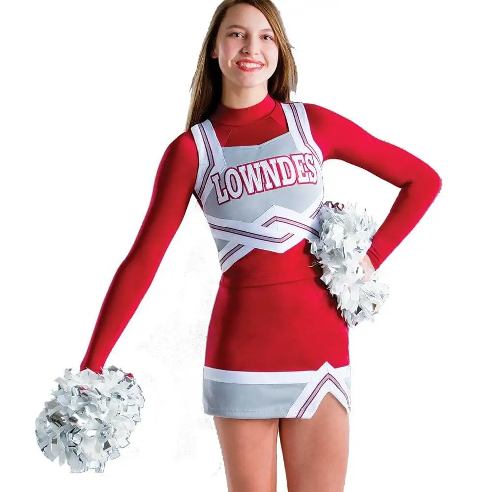 Red & White Cheer Uniform Customized Cheerleading Uniform 