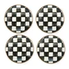 Black & Wight Check Enameled