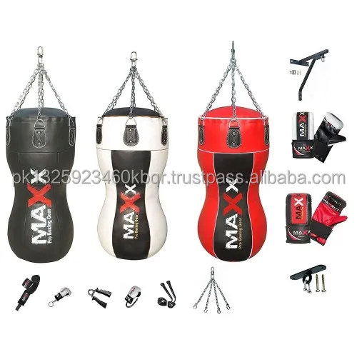 angled boxing bag Maxx 4FT Triple body bag uppercut bag punch bag free chain 