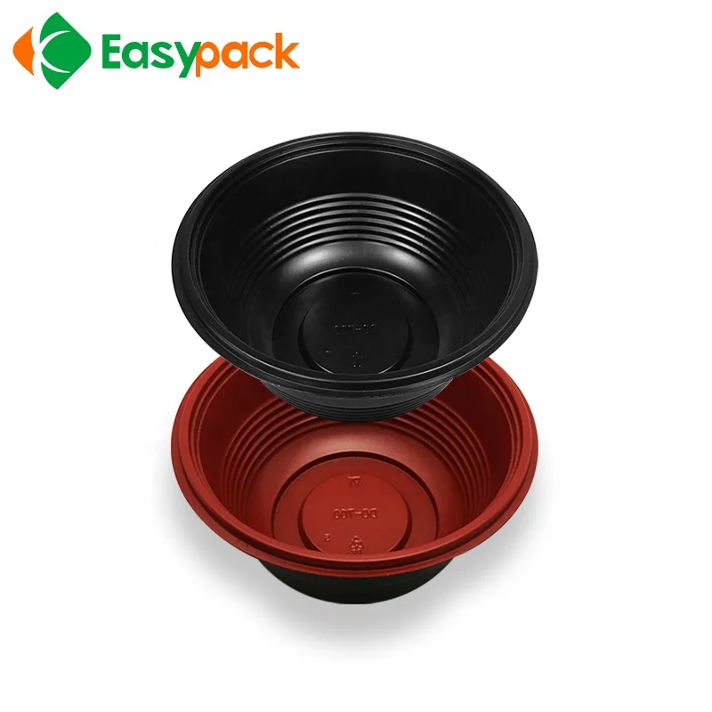 700 ml Round Microwavable PP Food Bowl With Clear Lid - Easypack