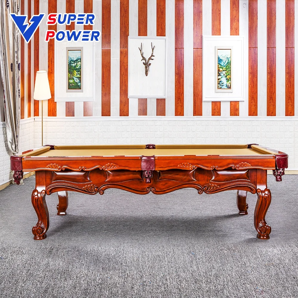 高品質無垢材クラシック彫刻ビリヤード台（ロシア市場向け）| Alibaba.com