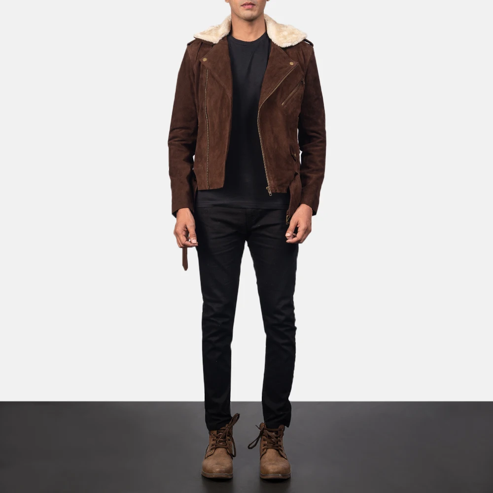 suede biker jacket men