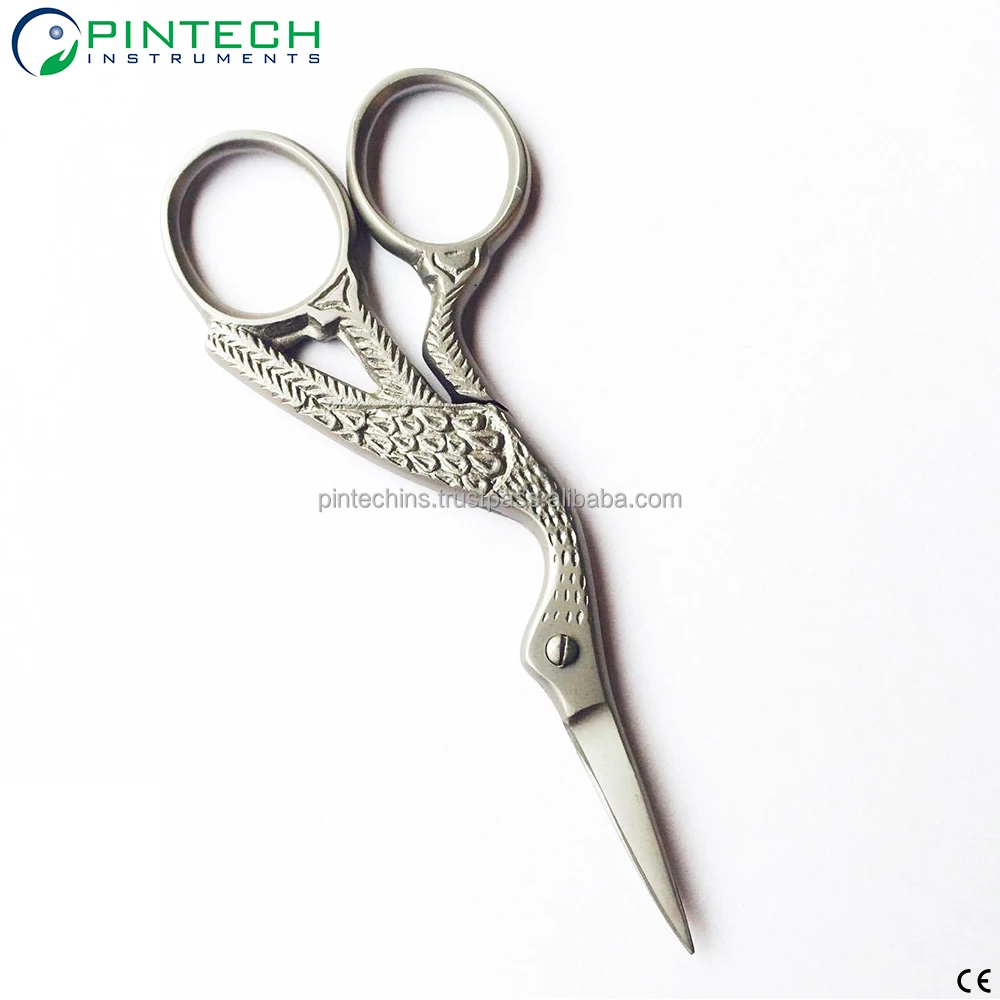 Silver Stork Embroidery Scissors And Cross Stitch Sewing Bird Small Tool Scissor