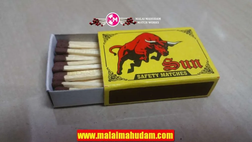 Safety Wooden Match Box with Colorful Black/White Match Head Household Gift Outdoor Wedding Candle Matchstick Made Wax Cardboard