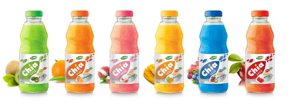 Полезный для здоровья Нектар Фруктовый Сок Новая серия 250 мл стеклянная бутылка семян чиа с