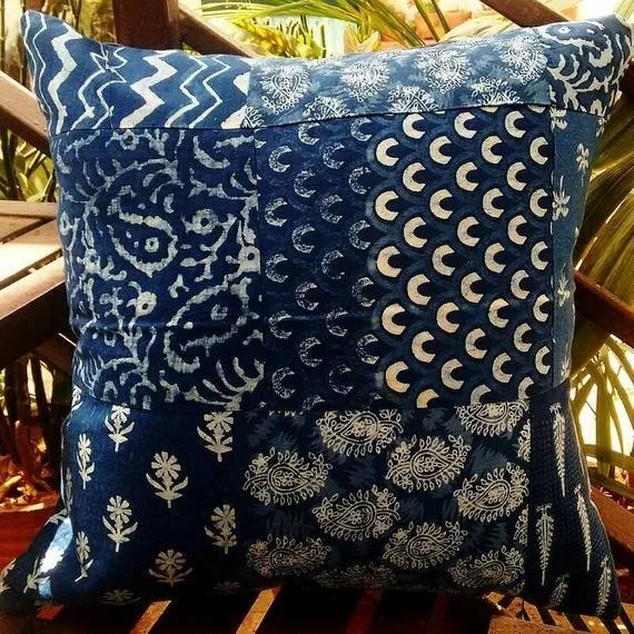 indigo pillow cases