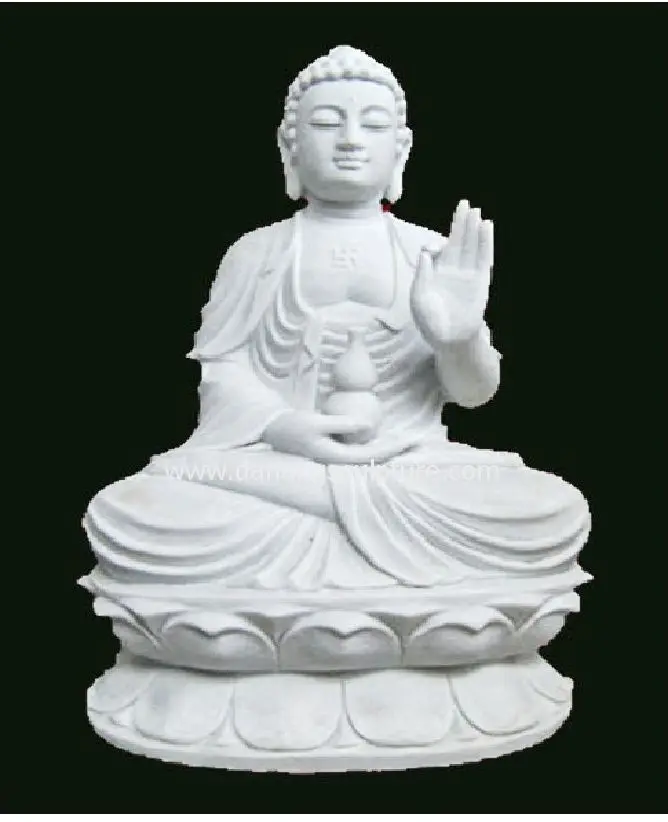 瞑想しているShakyamuniBuddha天然大理石の大きな石の仏像販売のための