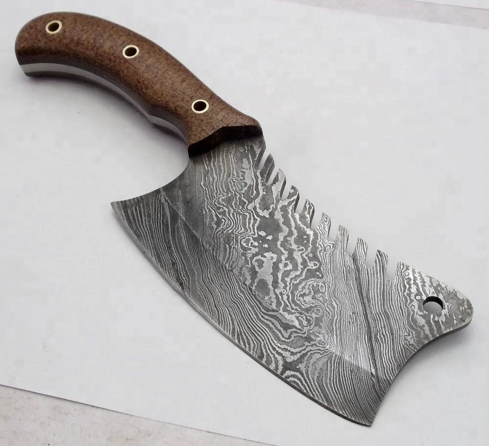 10.50" Handmade Custom Damascus Steel Chef Kitchen Chopper or Cleaver Knife;5482 