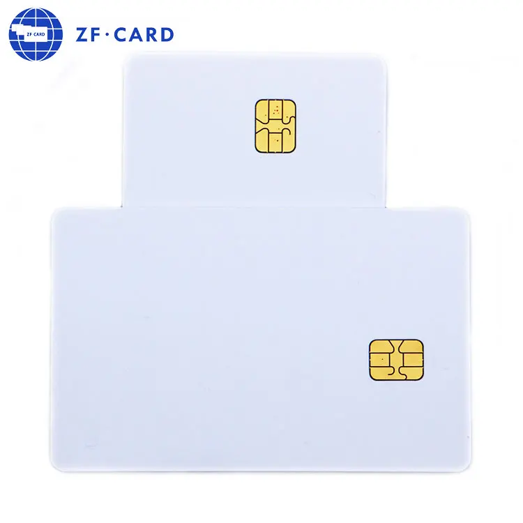 100pcs Contact IC card SLE4442 Chip Smart Card PVC White Inkjet No Printing 