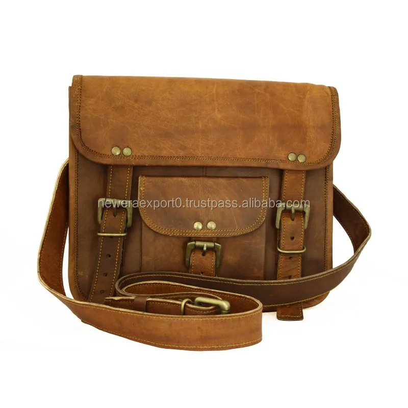 Custom Shoulder Bag Genuine Leather Small Messenger Bag Vintage Leather