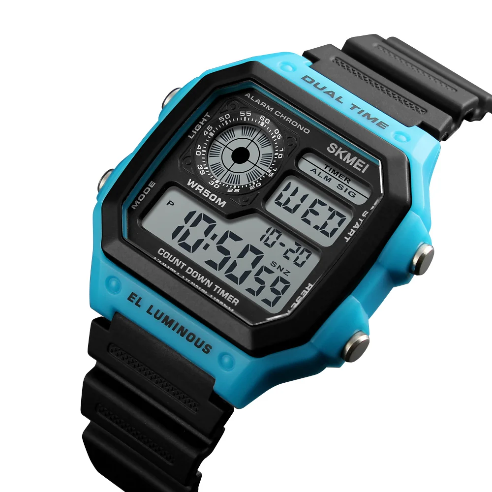 Reloj Hombre Digital Retro Pulso PU SKMEI 1299