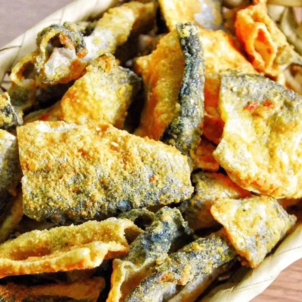 Salted Egg Fish Skin Fried Seafood Snack Buy Dried Fish Skin Fried Fish Skin Skin Snack Product On Alibaba Com