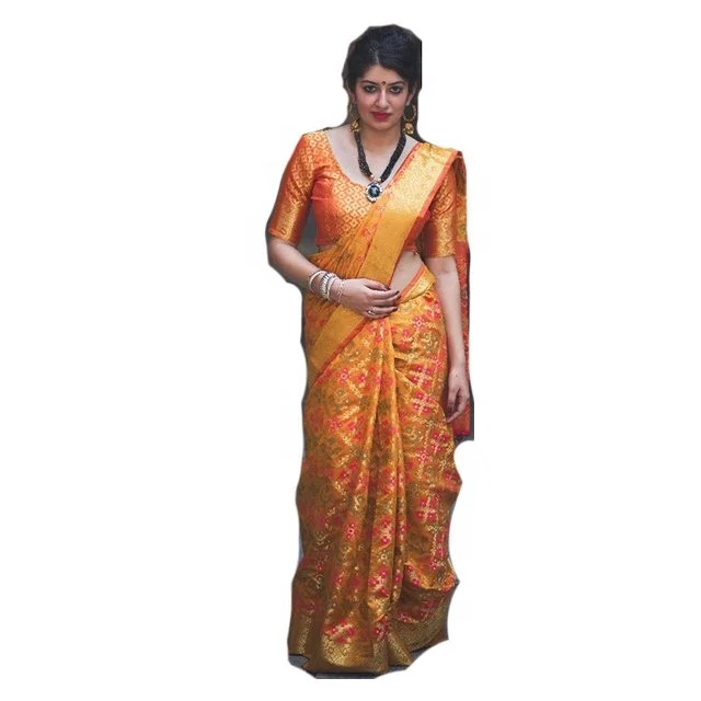 silk saree in lehenga style