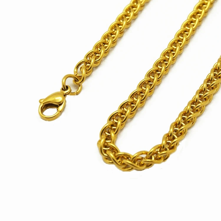 China Stainless Steel Jewelry Manufacturer Wholesale Mens Thick Necklace  Chain 14k Gold Rope Chain