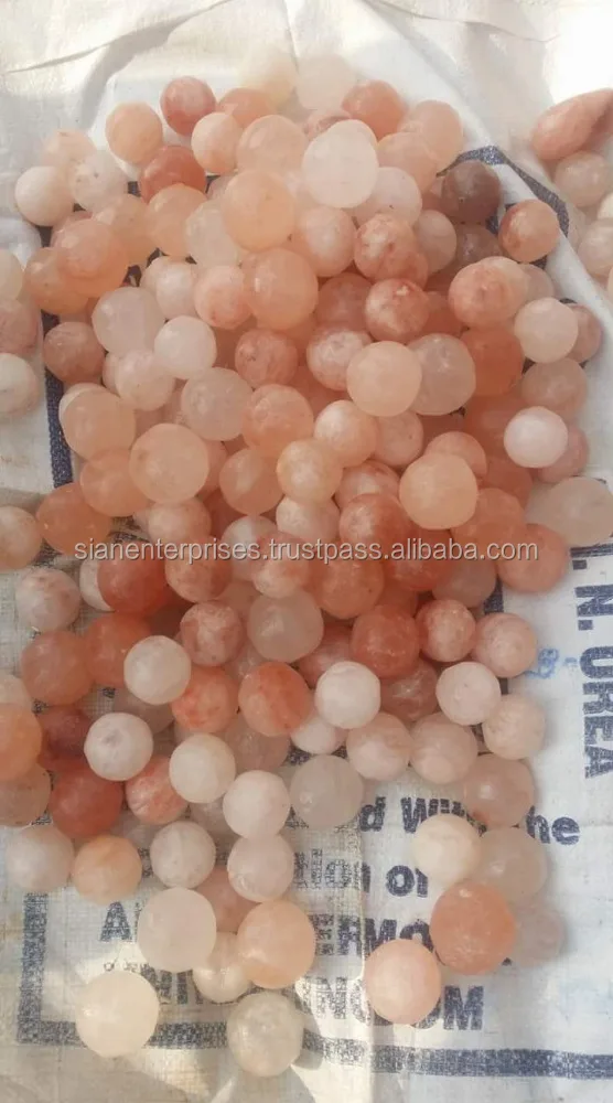 Himalayan Salt Fire Bowl Table Lamp With 5 Carved Balls Feng Shui Style