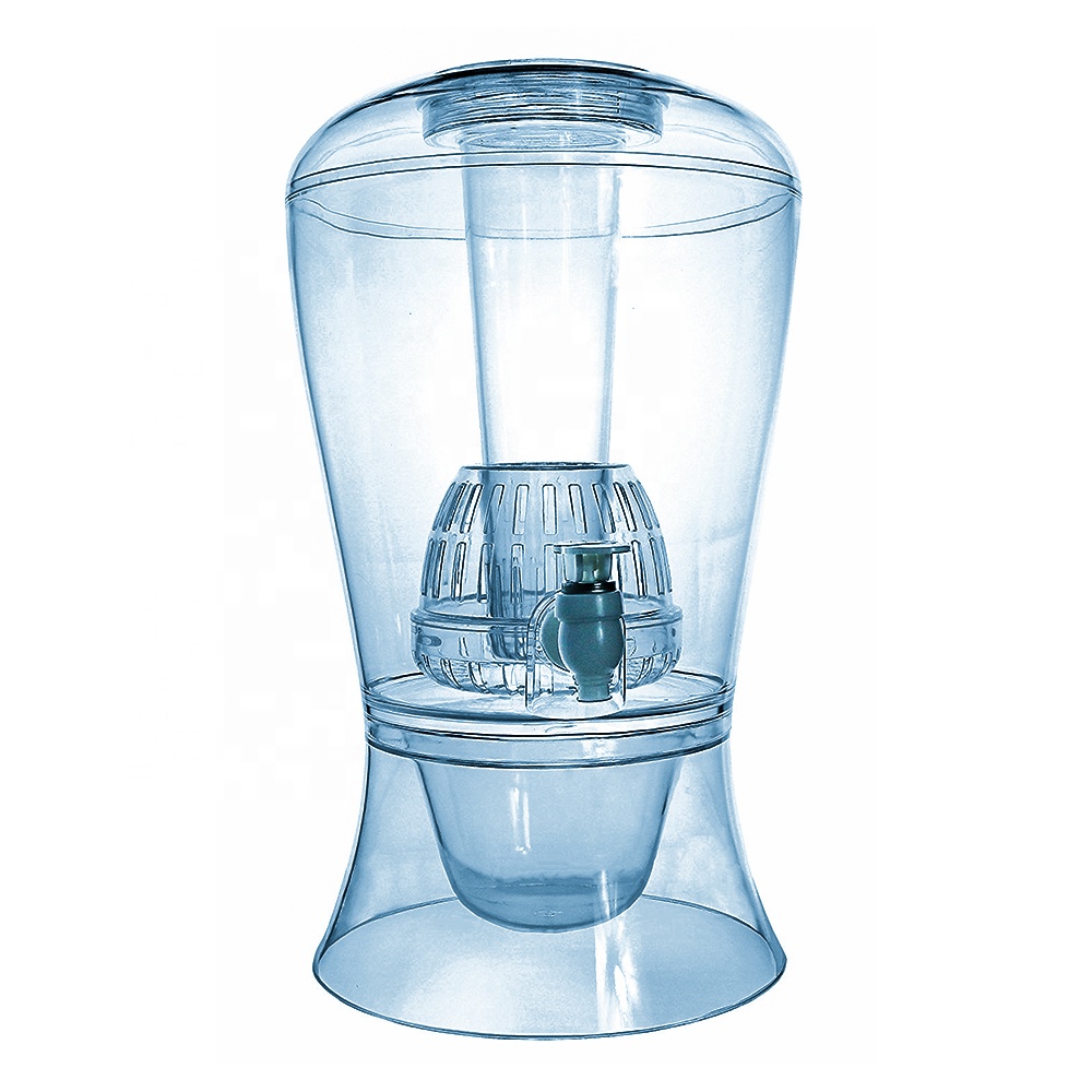 Clear Plastic Ps Beverage Dispenser Base With Ice Core And Flavor