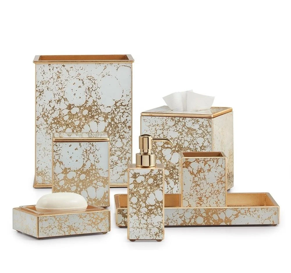 New Mirrored Bathroom Accessories Set Of 4 Pcs Buy New Mirrored Bathroom Accessories Set Of 4 Pcs