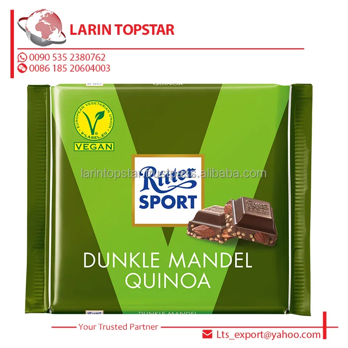 Ritter Sport Chocolate Vegan Dunkle Mandel Quinoa 100g Buy Ritter Sport Ritter Sport Chocolate Ritter Sport Vegan Dunkle Mandel Product On Alibaba Com