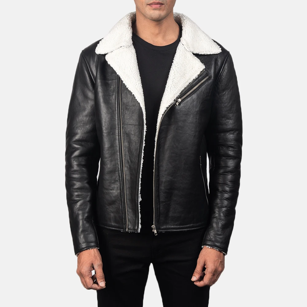 shearling biker jacket mens