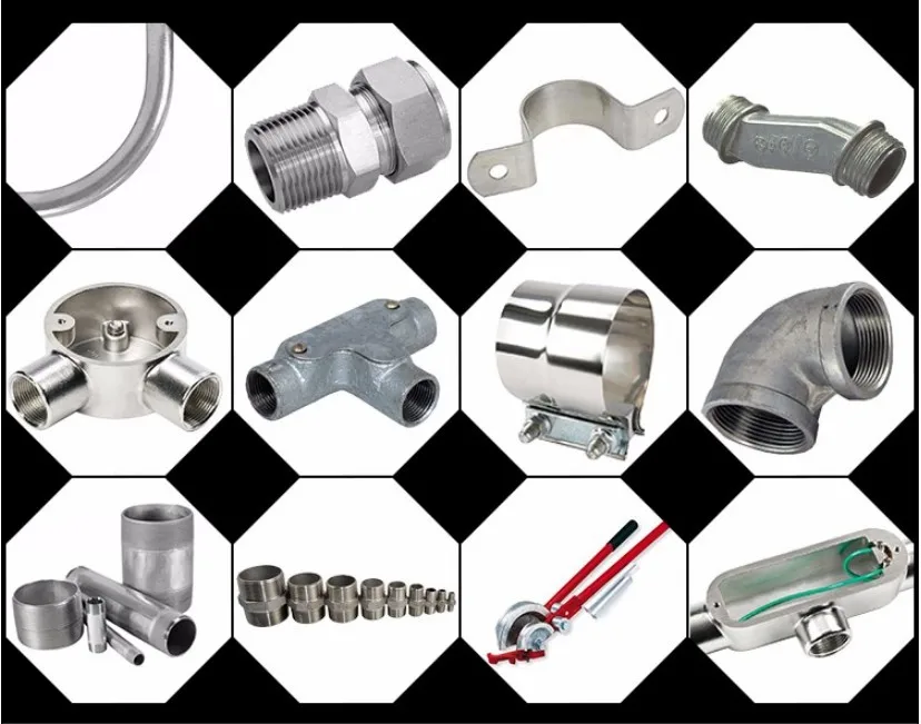 Rigid Steel Maruichi Gi Steel Conduit Pipes Electric Conduit Fittings