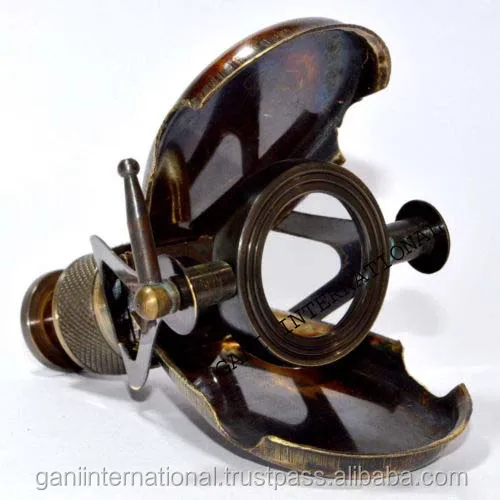vintage-brass Antique 1917 Brass Traveling Telescope Binoculars Monocular 