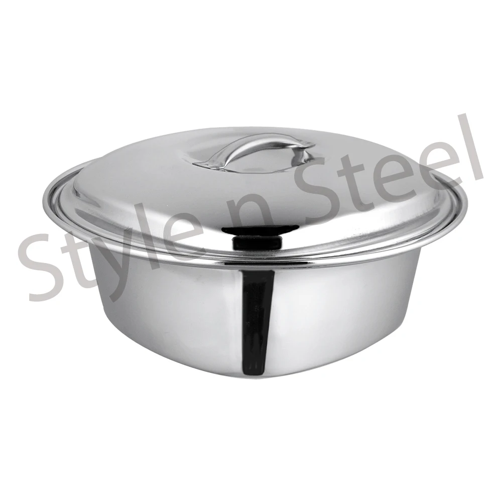 Serving Bowl With Cover Stainless Steel Round Chafing Dish With Cover