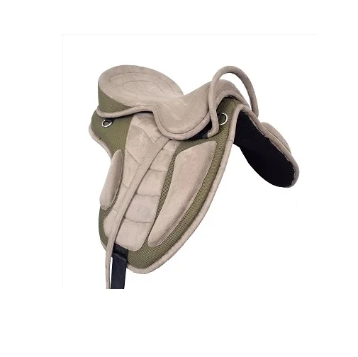 Selle De Cheval Anglaise Synthétique Sans Arbres Freemax – Taille 10 à 18 Pouces – Rouge Et Noire