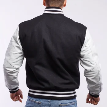 Red and White Sailor Collar Varsity Jacket - Jackets Masters