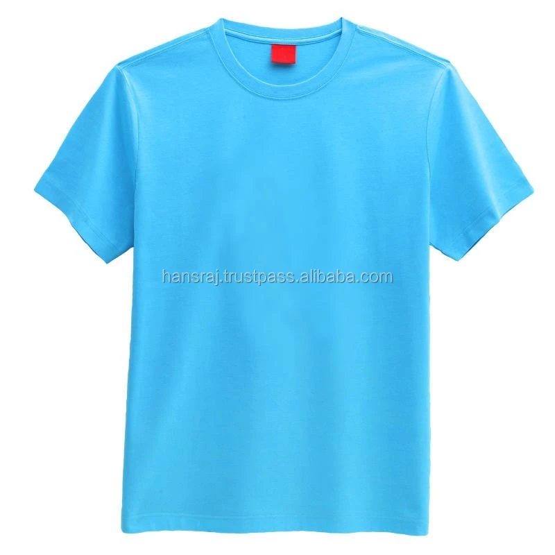 Blue round 2024 neck shirt