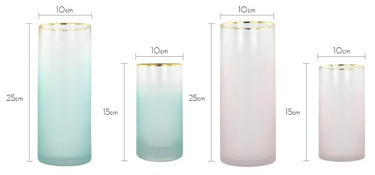 Gold Color Tall Vases Wedding Centerpiece
