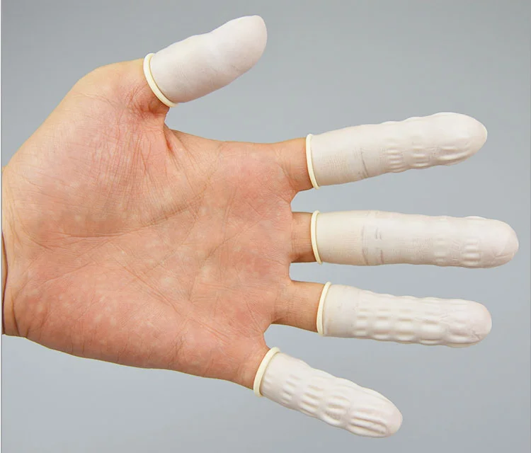 Disposable Silicone Finger Cots White Color Antistatic Finger Cots For