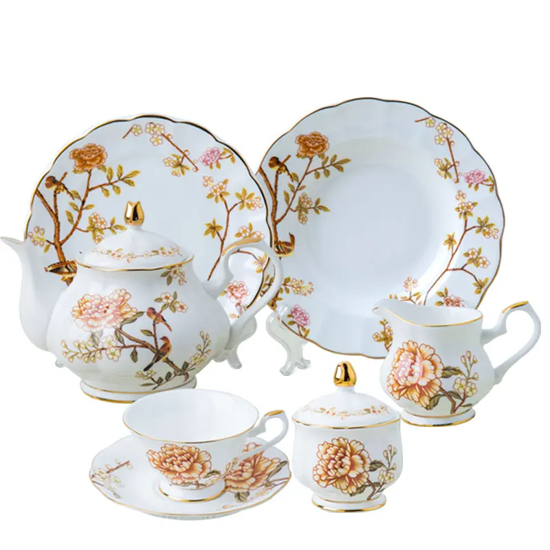 blue bird dinner set