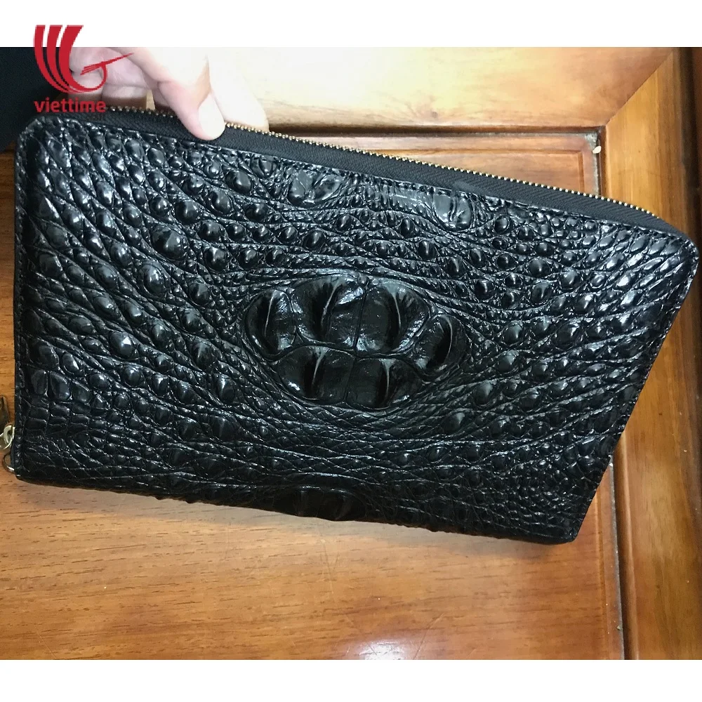 Source Black crocodile embossed genuine leather handbag for ladies  wholesale/crocodile ladies' handbag on m.