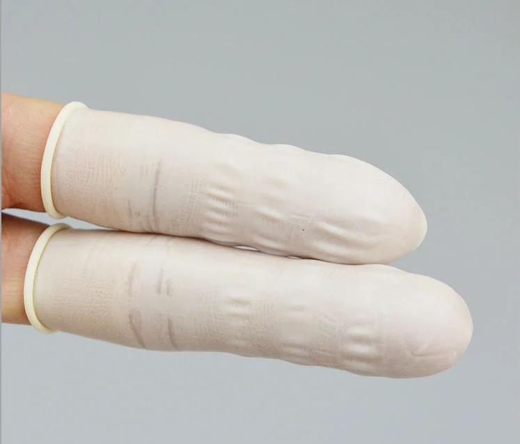Disposable Silicone Finger Cots White Color Antistatic Finger Cots For