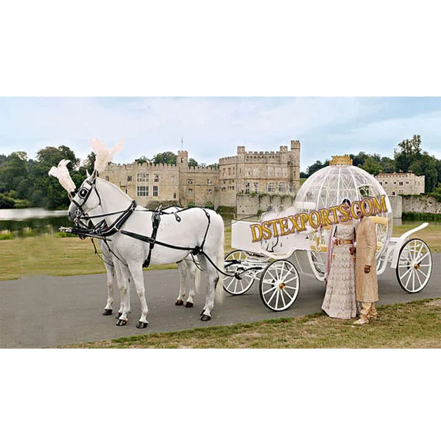 marriage cinderella carriage white cinderella horse carriage for