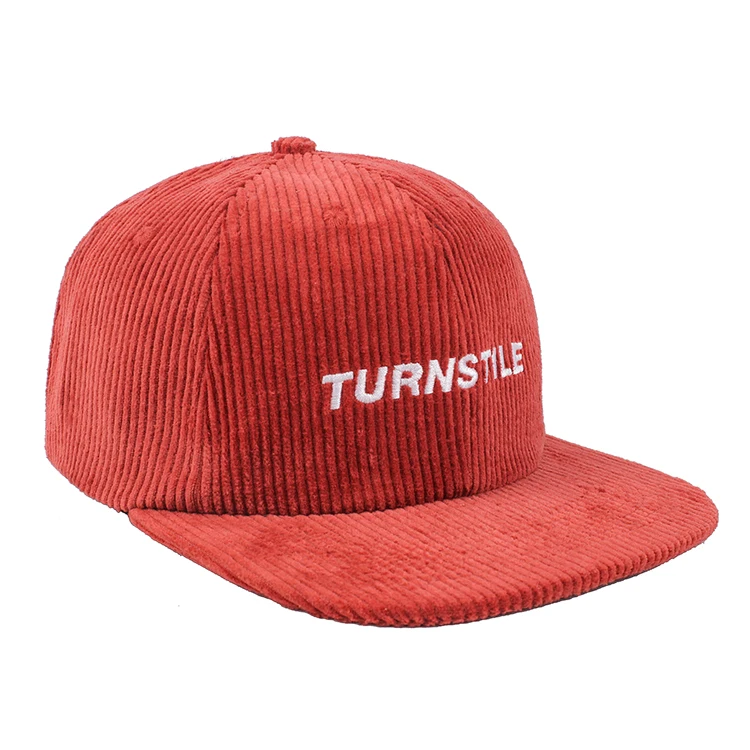 Panel Hat Cap,Corduroy Snapback Cap 