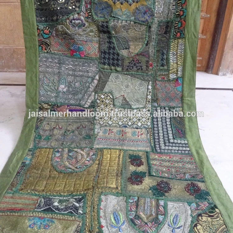 indian patchwork wall hanging