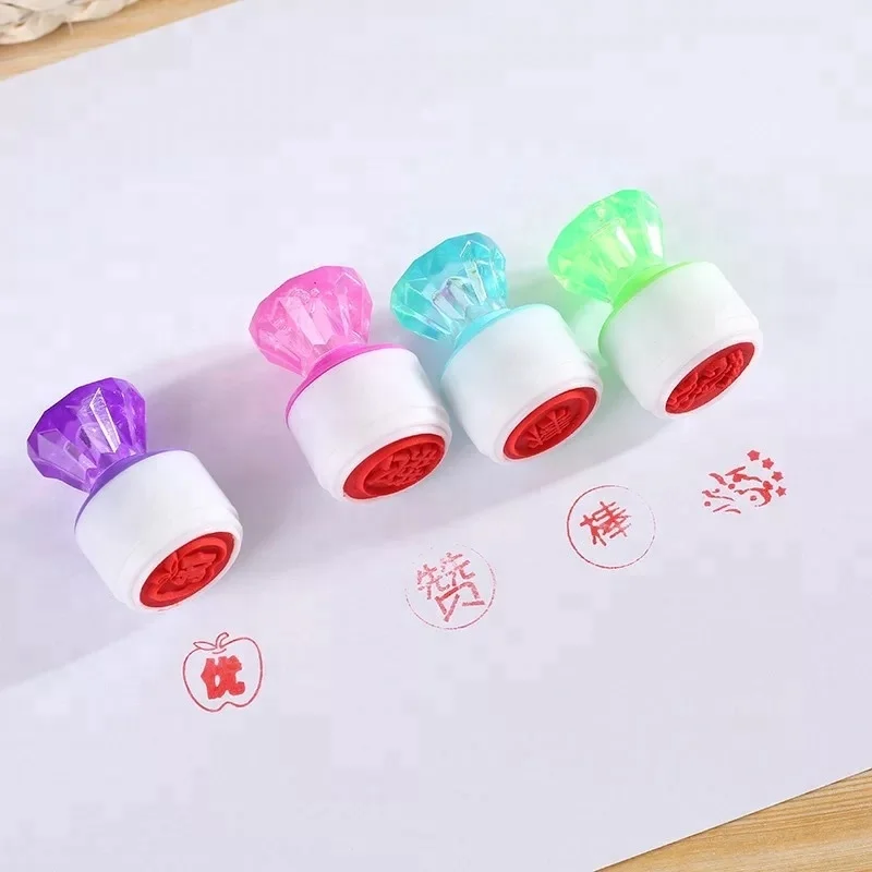 GUANGZHOU GOODLUCK Kids LED Light up Stamps Plastic Flash Toy Stamper for Gifts