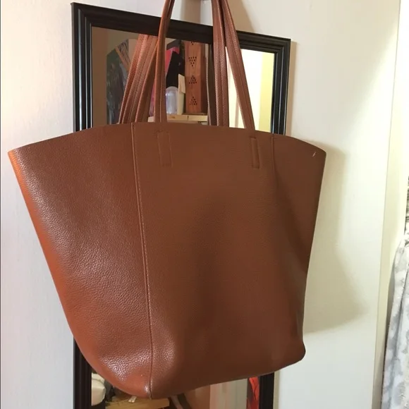 large tan tote bag