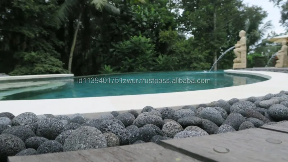 
Hot season natural black lava pebble stone for home & garden 
